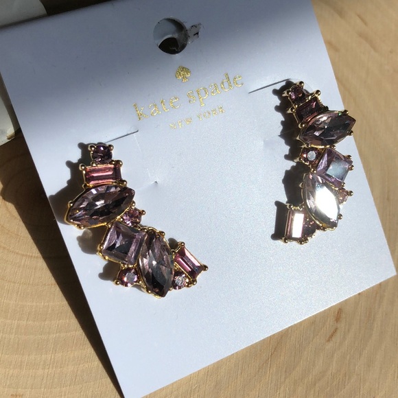 NWT KATE SPADE LILAC PETAL EARRINGS!! - Picture 2 of 4